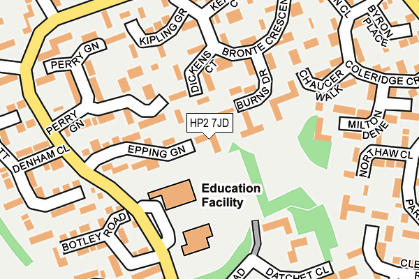HP2 7JD map - OS OpenMap – Local (Ordnance Survey)