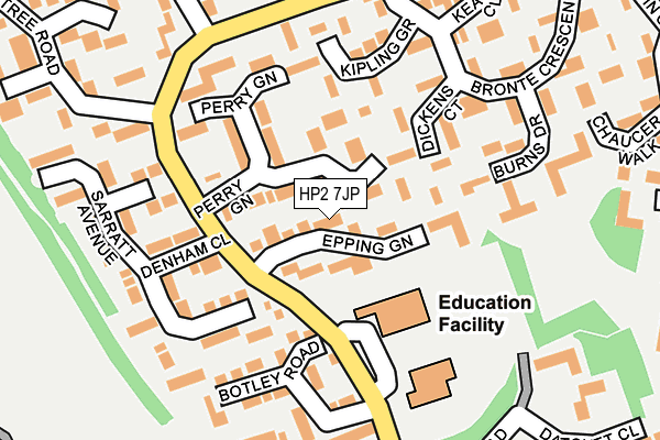 HP2 7JP map - OS OpenMap – Local (Ordnance Survey)