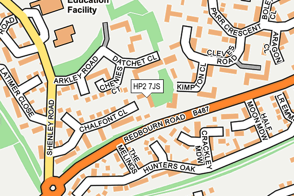 HP2 7JS map - OS OpenMap – Local (Ordnance Survey)