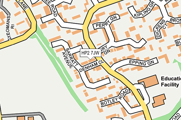 HP2 7JW map - OS OpenMap – Local (Ordnance Survey)