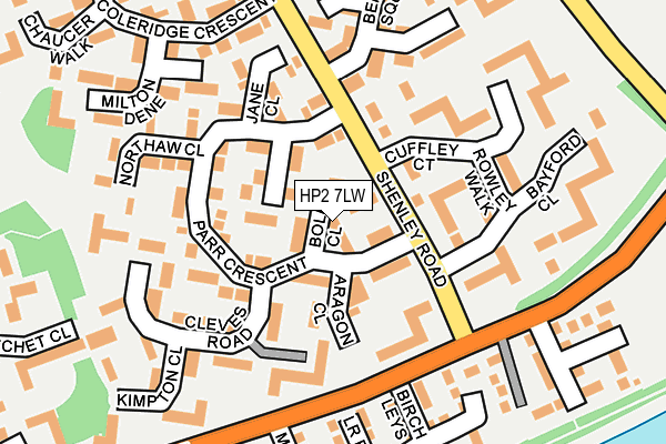 HP2 7LW map - OS OpenMap – Local (Ordnance Survey)