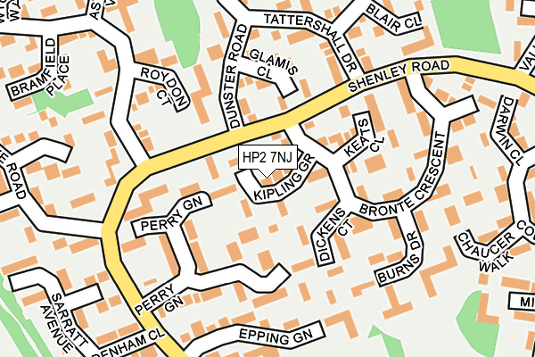 HP2 7NJ map - OS OpenMap – Local (Ordnance Survey)