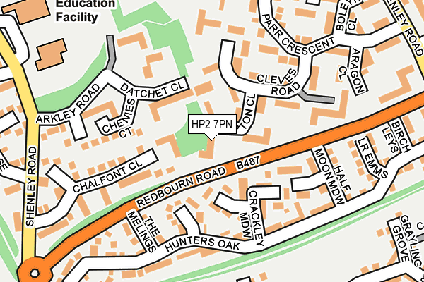 HP2 7PN map - OS OpenMap – Local (Ordnance Survey)