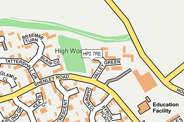 HP2 7RE map - OS OpenMap – Local (Ordnance Survey)