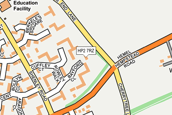 HP2 7RZ map - OS OpenMap – Local (Ordnance Survey)