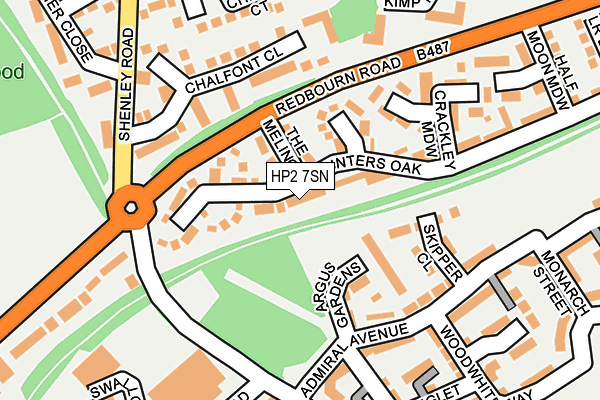HP2 7SN map - OS OpenMap – Local (Ordnance Survey)