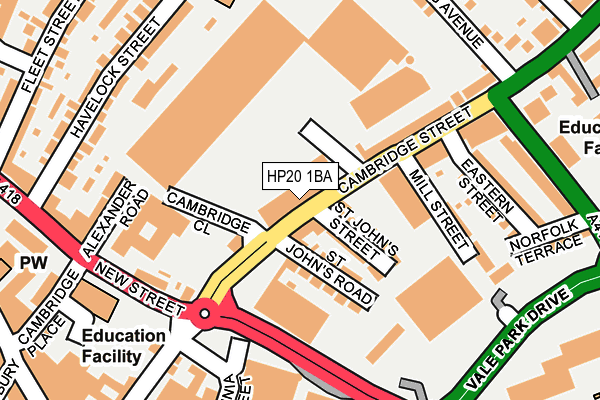 HP20 1BA map - OS OpenMap – Local (Ordnance Survey)