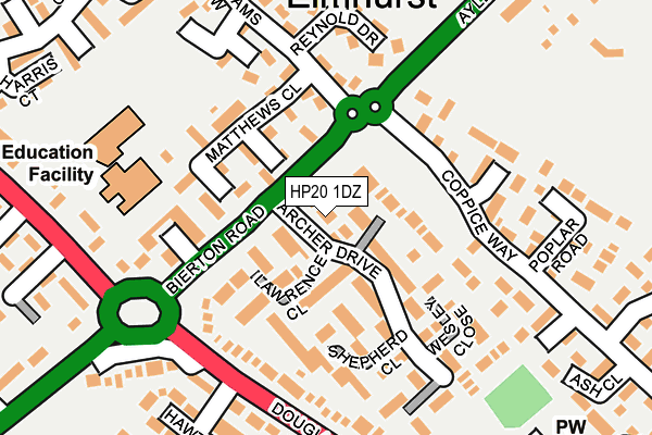 HP20 1DZ map - OS OpenMap – Local (Ordnance Survey)