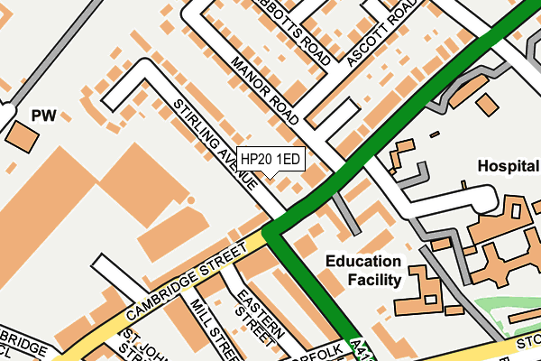 HP20 1ED map - OS OpenMap – Local (Ordnance Survey)