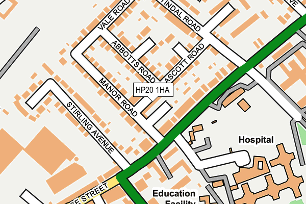 HP20 1HA map - OS OpenMap – Local (Ordnance Survey)
