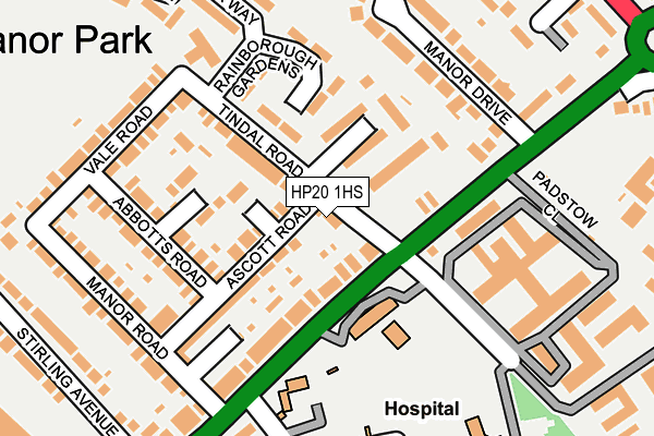 HP20 1HS map - OS OpenMap – Local (Ordnance Survey)