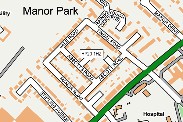 HP20 1HZ map - OS OpenMap – Local (Ordnance Survey)