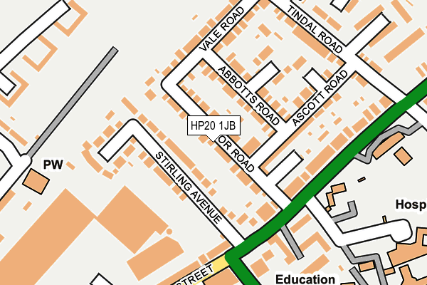 HP20 1JB map - OS OpenMap – Local (Ordnance Survey)