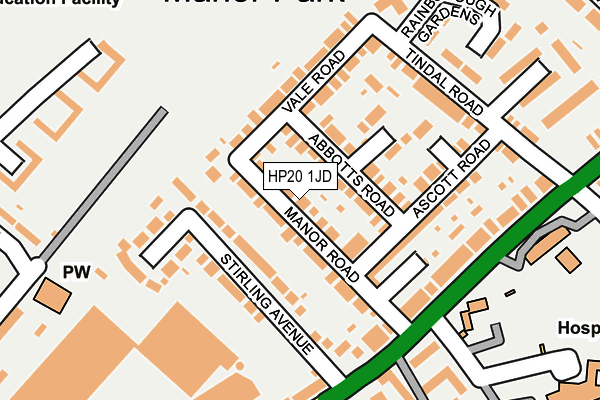 HP20 1JD map - OS OpenMap – Local (Ordnance Survey)