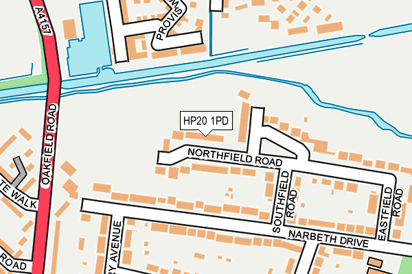 HP20 1PD map - OS OpenMap – Local (Ordnance Survey)