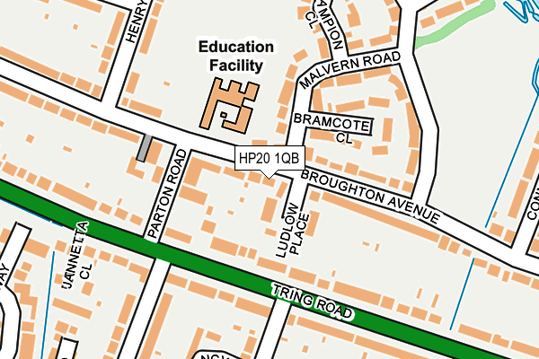 HP20 1QB map - OS OpenMap – Local (Ordnance Survey)