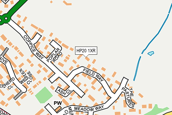 HP20 1XR map - OS OpenMap – Local (Ordnance Survey)