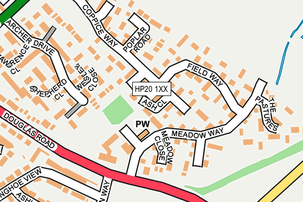 HP20 1XX map - OS OpenMap – Local (Ordnance Survey)
