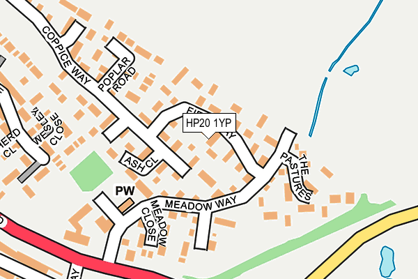 HP20 1YP map - OS OpenMap – Local (Ordnance Survey)