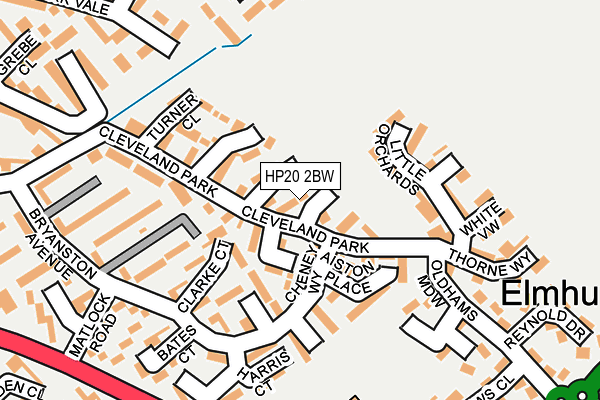HP20 2BW map - OS OpenMap – Local (Ordnance Survey)