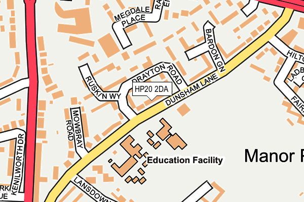 HP20 2DA map - OS OpenMap – Local (Ordnance Survey)