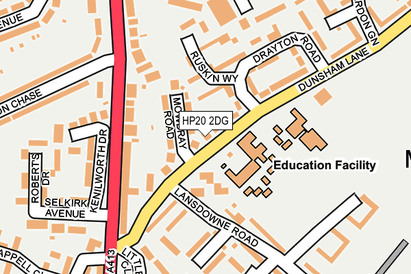 HP20 2DG map - OS OpenMap – Local (Ordnance Survey)