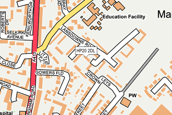 HP20 2DL map - OS OpenMap – Local (Ordnance Survey)