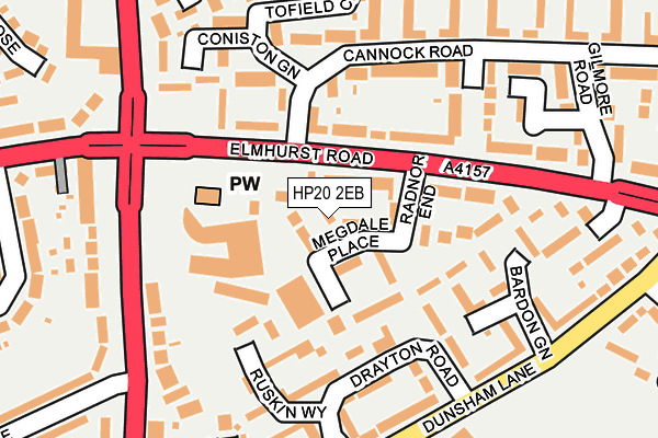 HP20 2EB map - OS OpenMap – Local (Ordnance Survey)
