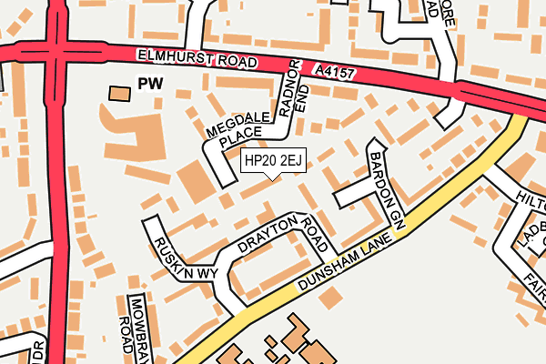 HP20 2EJ map - OS OpenMap – Local (Ordnance Survey)