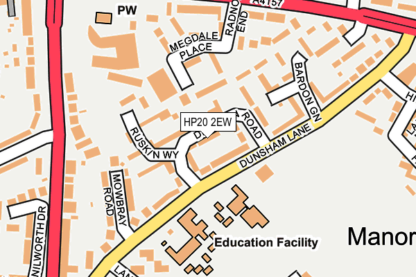 HP20 2EW map - OS OpenMap – Local (Ordnance Survey)
