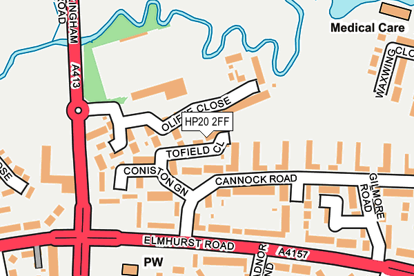 HP20 2FF map - OS OpenMap – Local (Ordnance Survey)