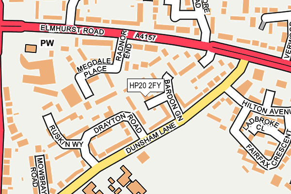 HP20 2FY map - OS OpenMap – Local (Ordnance Survey)