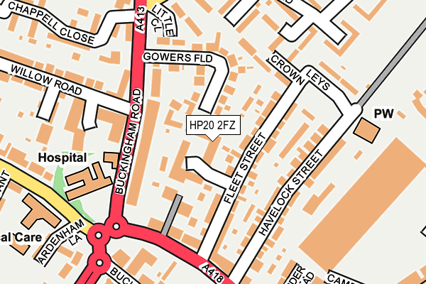HP20 2FZ map - OS OpenMap – Local (Ordnance Survey)