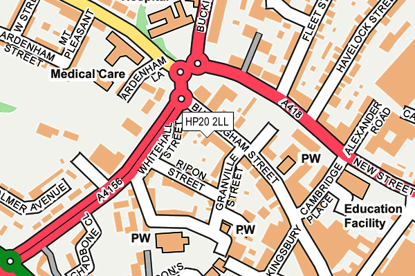 HP20 2LL map - OS OpenMap – Local (Ordnance Survey)