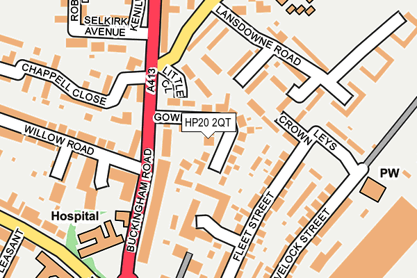 HP20 2QT map - OS OpenMap – Local (Ordnance Survey)