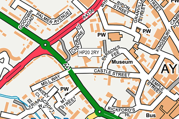 HP20 2RY map - OS OpenMap – Local (Ordnance Survey)