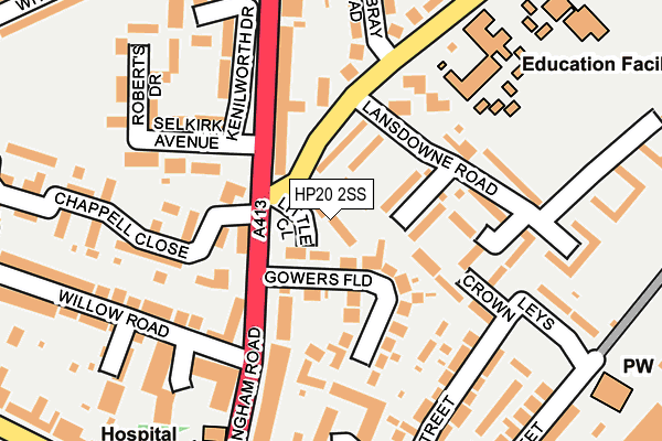 HP20 2SS map - OS OpenMap – Local (Ordnance Survey)