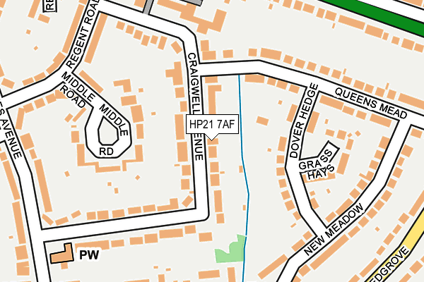 HP21 7AF map - OS OpenMap – Local (Ordnance Survey)