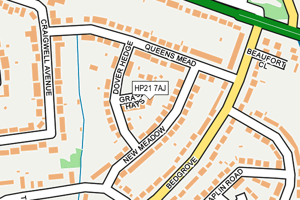 HP21 7AJ map - OS OpenMap – Local (Ordnance Survey)