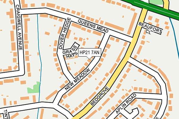 HP21 7AN map - OS OpenMap – Local (Ordnance Survey)