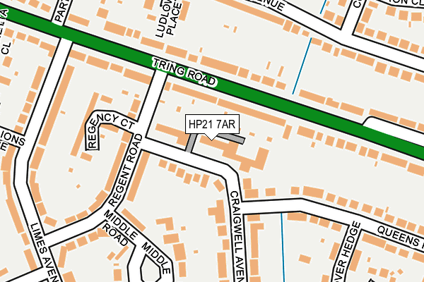 HP21 7AR map - OS OpenMap – Local (Ordnance Survey)
