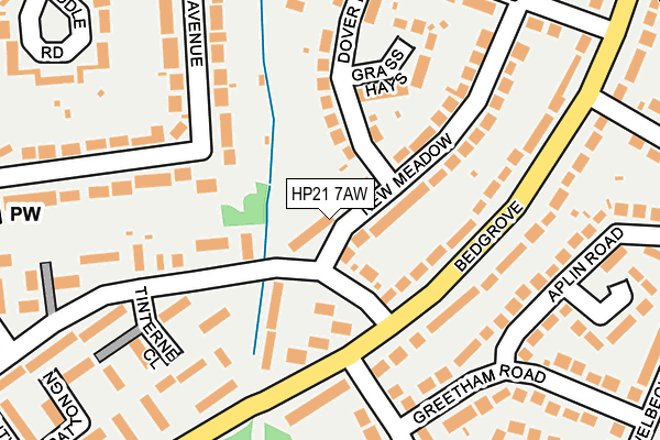 HP21 7AW map - OS OpenMap – Local (Ordnance Survey)