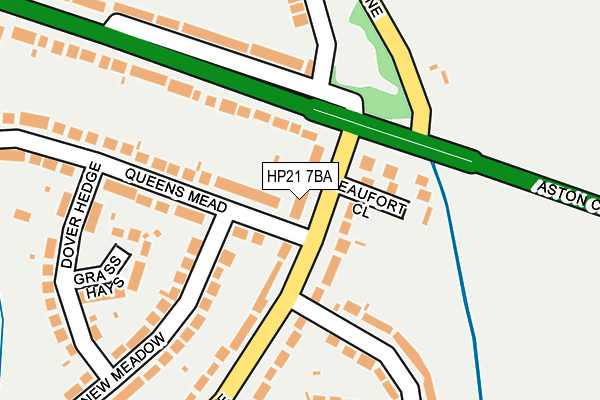 HP21 7BA map - OS OpenMap – Local (Ordnance Survey)