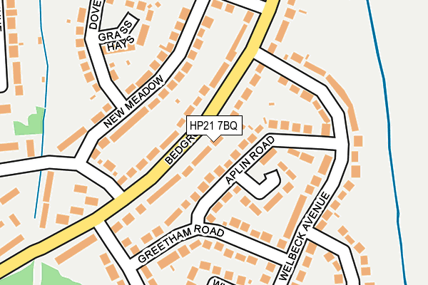 HP21 7BQ map - OS OpenMap – Local (Ordnance Survey)