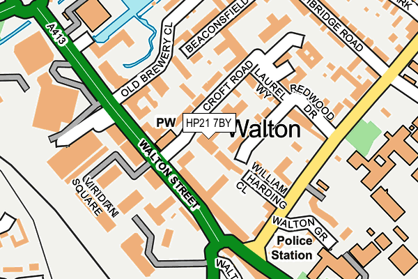 HP21 7BY map - OS OpenMap – Local (Ordnance Survey)