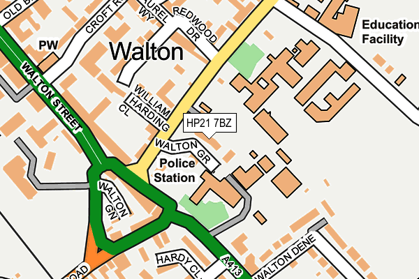 HP21 7BZ map - OS OpenMap – Local (Ordnance Survey)