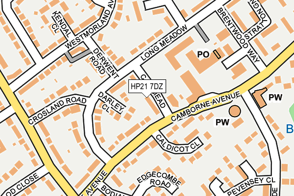 HP21 7DZ map - OS OpenMap – Local (Ordnance Survey)