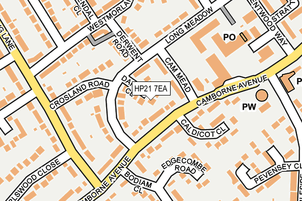 HP21 7EA map - OS OpenMap – Local (Ordnance Survey)