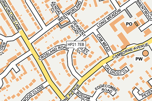 HP21 7EB map - OS OpenMap – Local (Ordnance Survey)