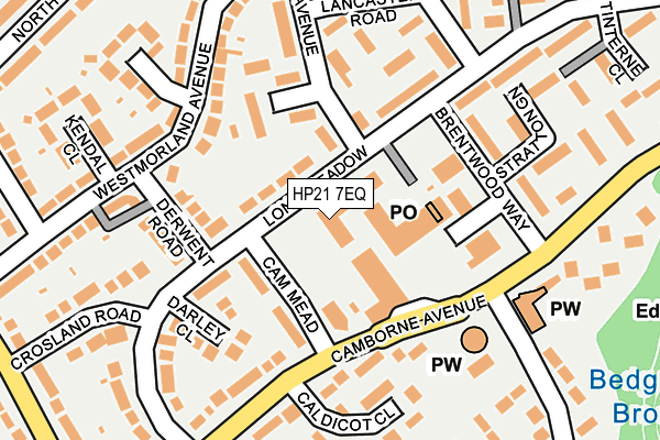 HP21 7EQ map - OS OpenMap – Local (Ordnance Survey)